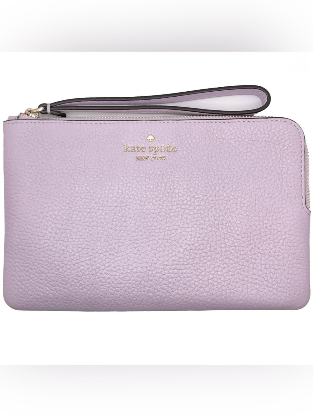 kate spade Lavender Pebbled Leather Wristlet Clutch